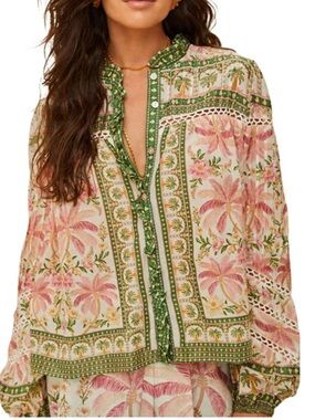 Farm Rio Palm Dream Blouse M